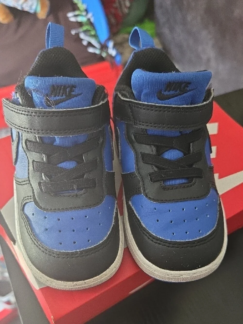 Nike Blue and Black Toddler Low-Top Sneakers